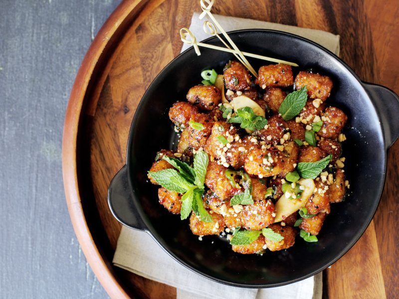 Andrew Zimmern's recipe for bang bang tater tots