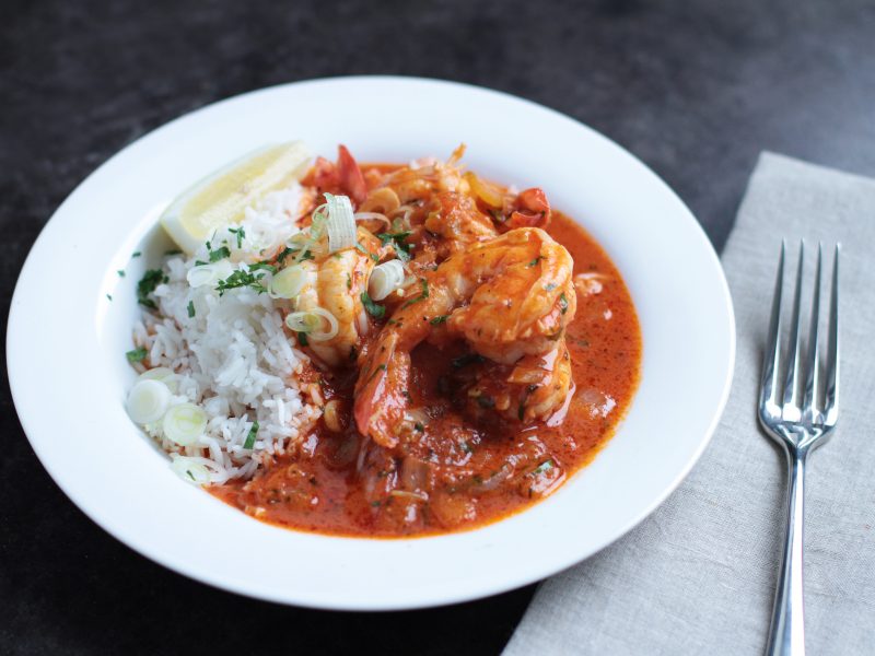 Andrew Zimmern's recipe for shrimp etouffee